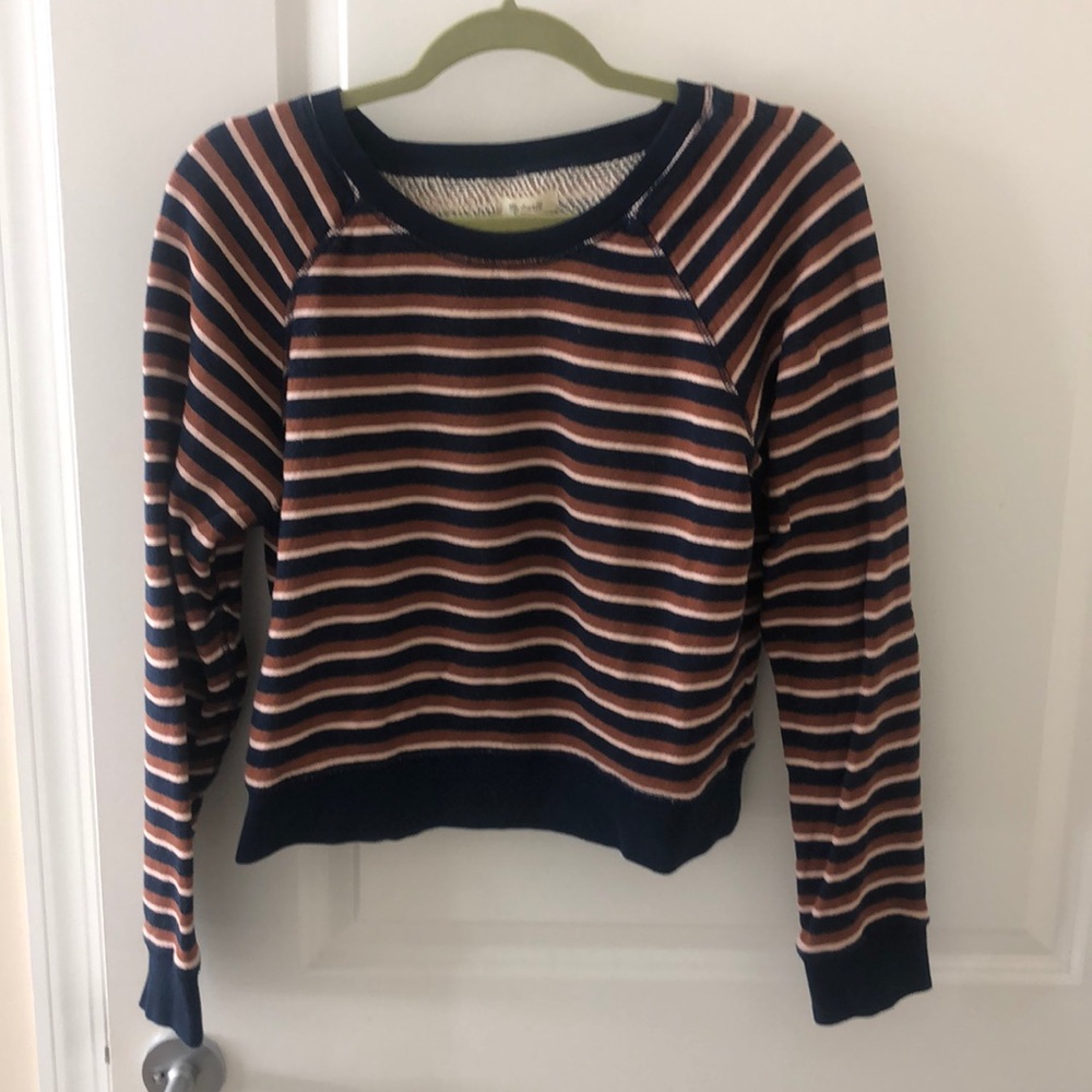 Madewell striped crew neck sweatshirt like new, size M